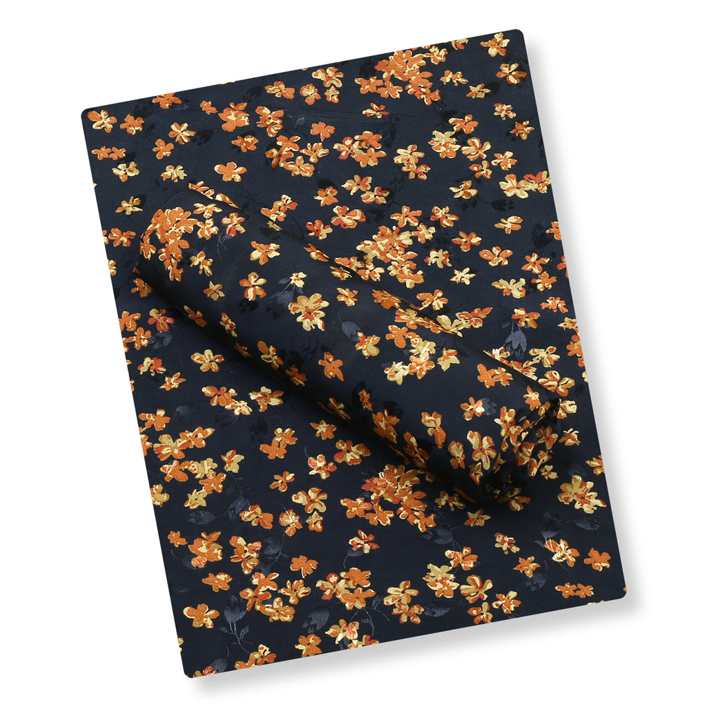 Amber Bloom Self Print Silk 2PC