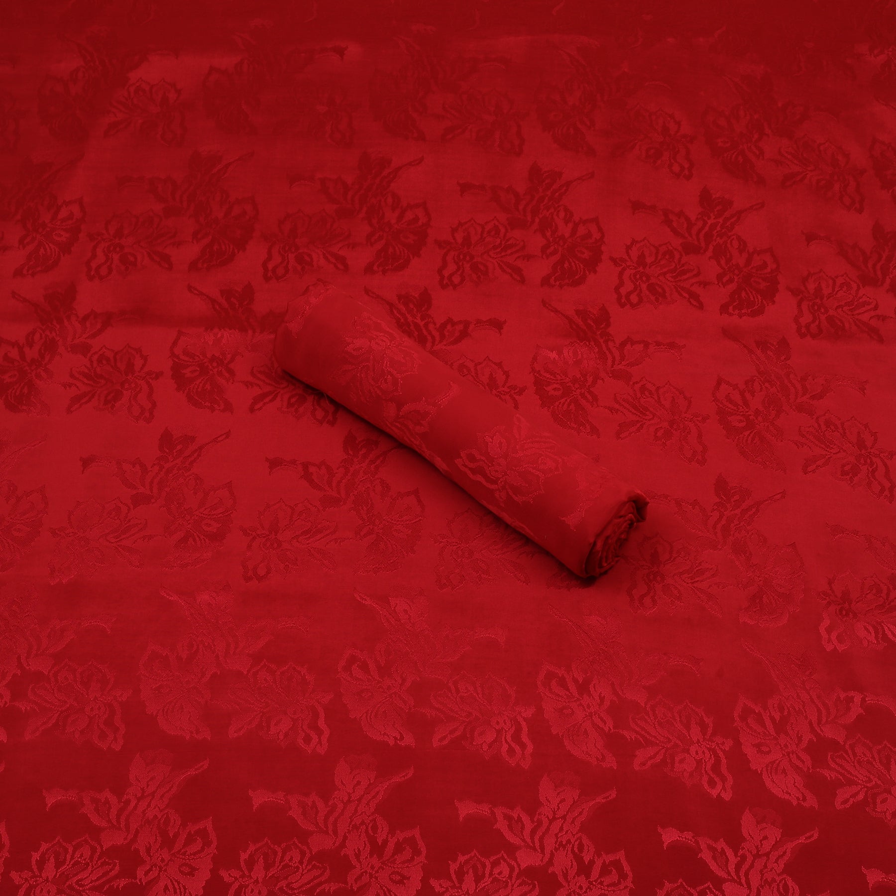 Red Aura China Patti Silk 2PC