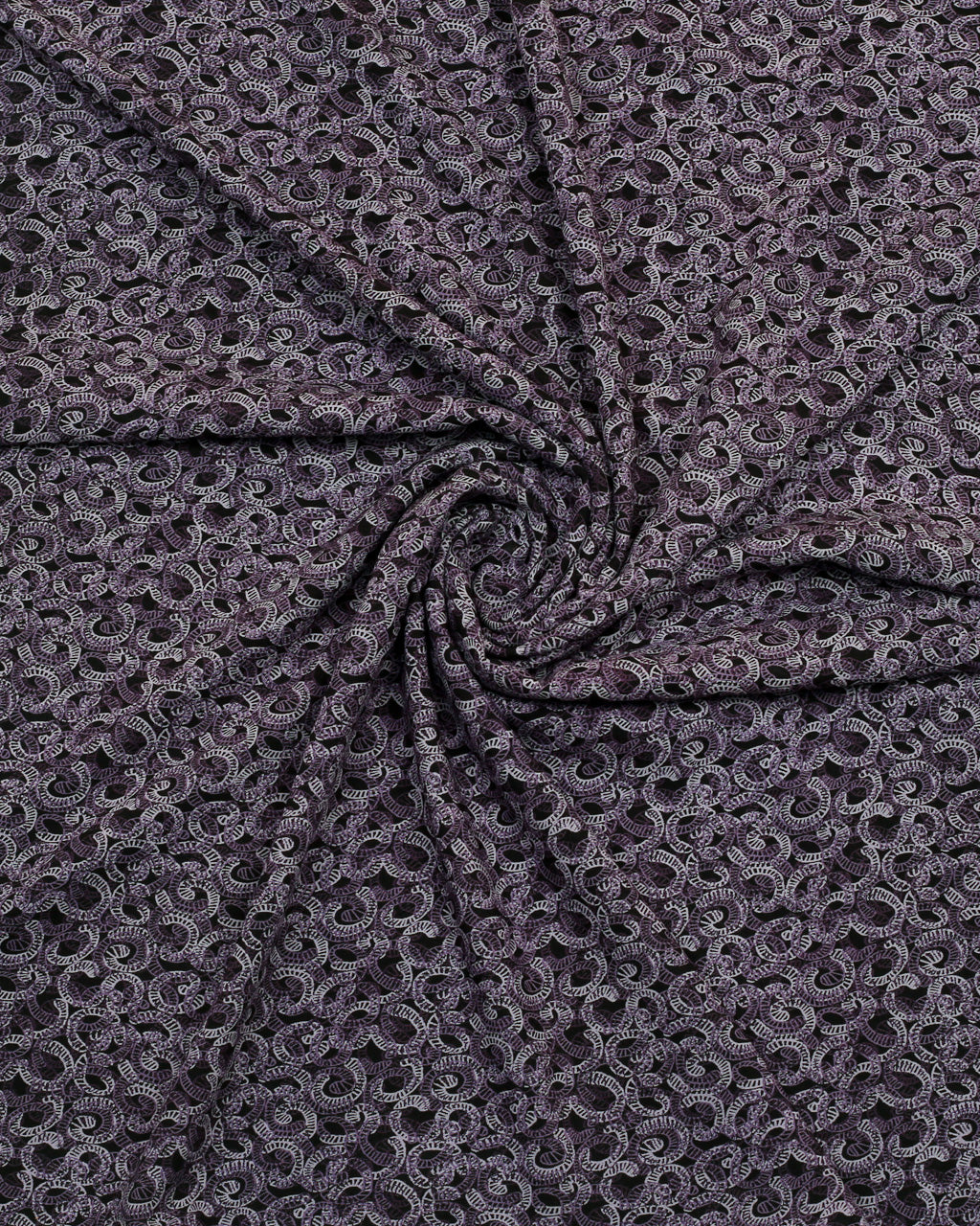 Plum Scroll Linen 2 Piece