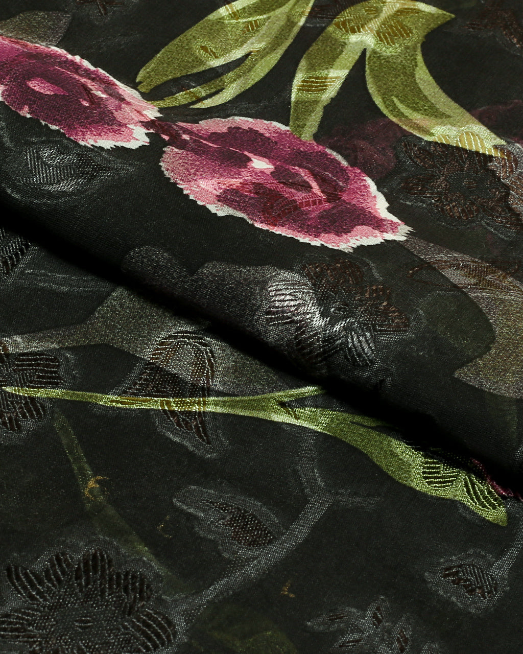 Black Peony Chiffon 2 Piece