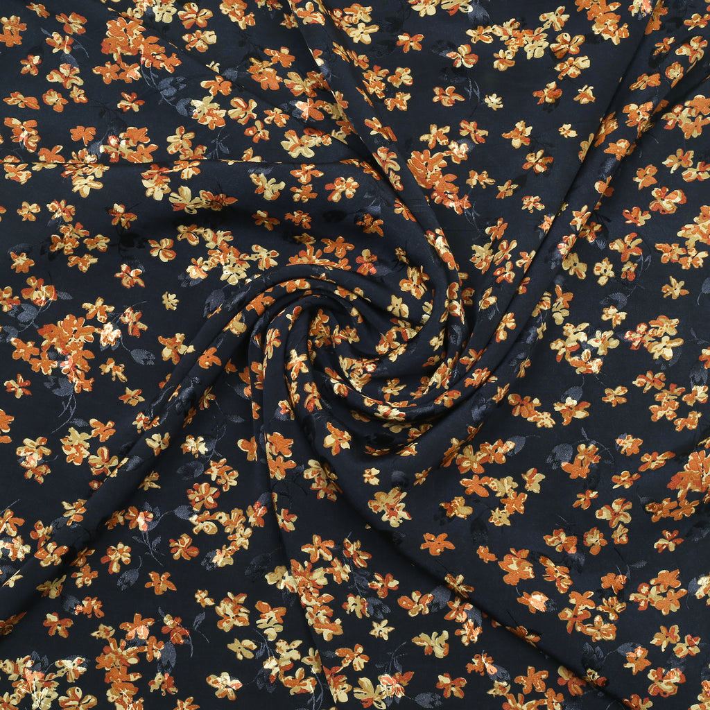 Amber Bloom Self Print Silk 2PC