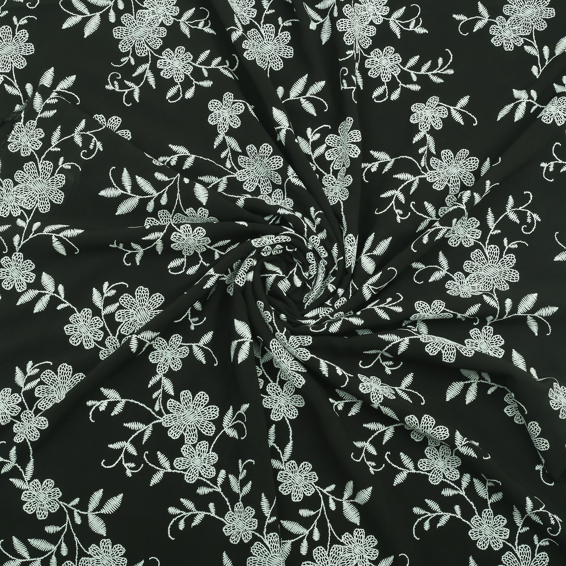 Black Bloom Linen Shirt