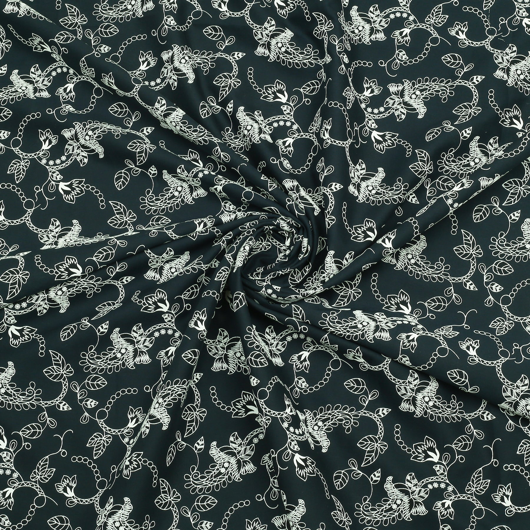 Royal Ink Floral  Flox Lawn 2PC