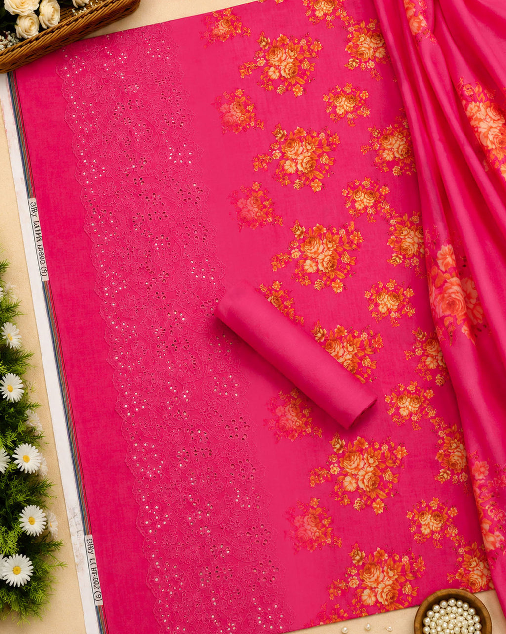 Rose Fuchsia Lawn 3pc