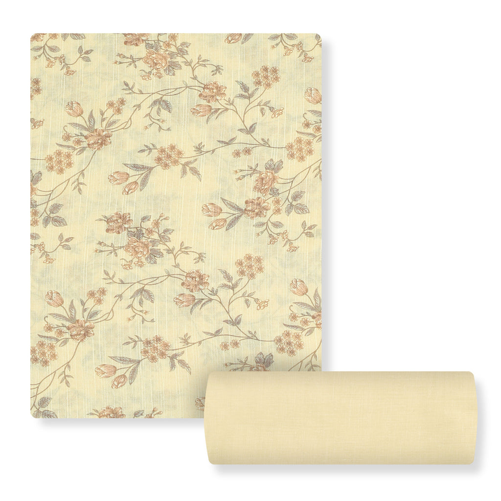 Golden Beige Floral Lawn 2pc