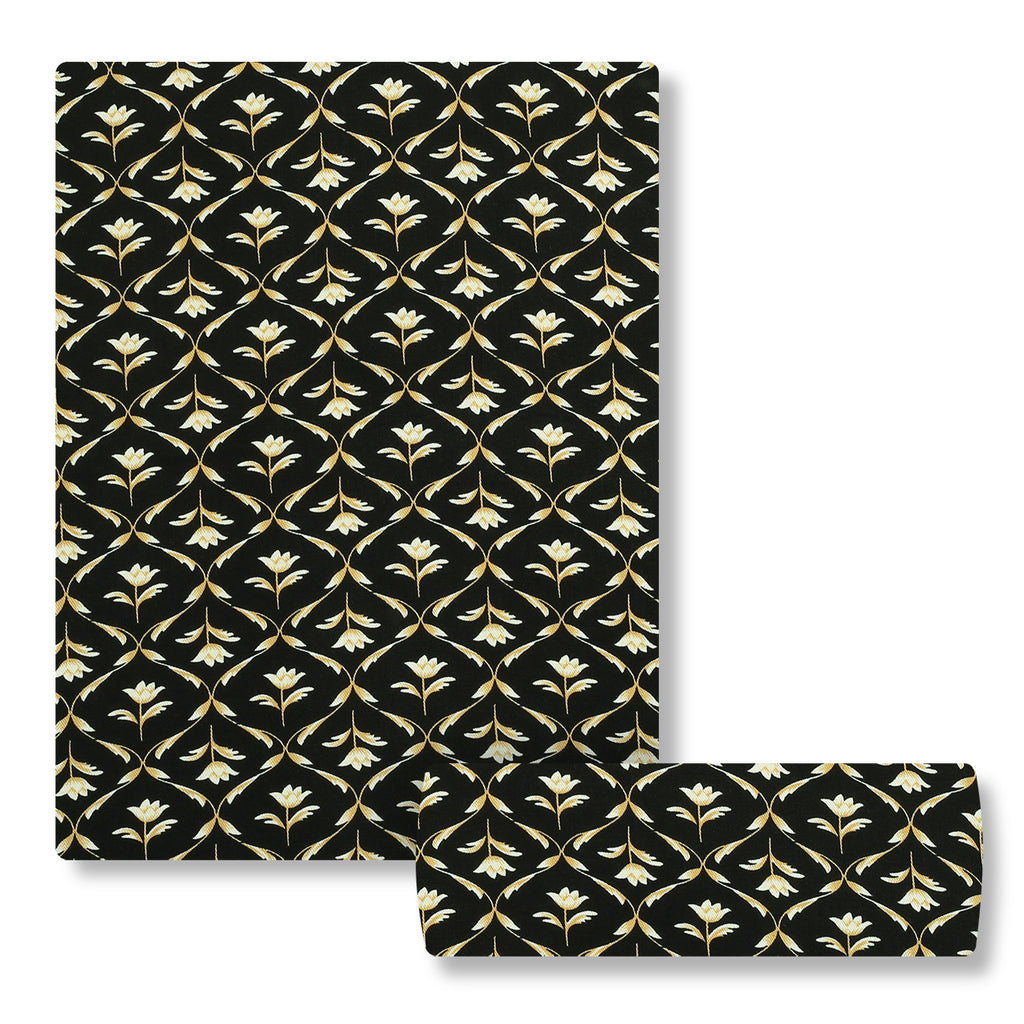 Black With Golden Leaf Marina 2PC