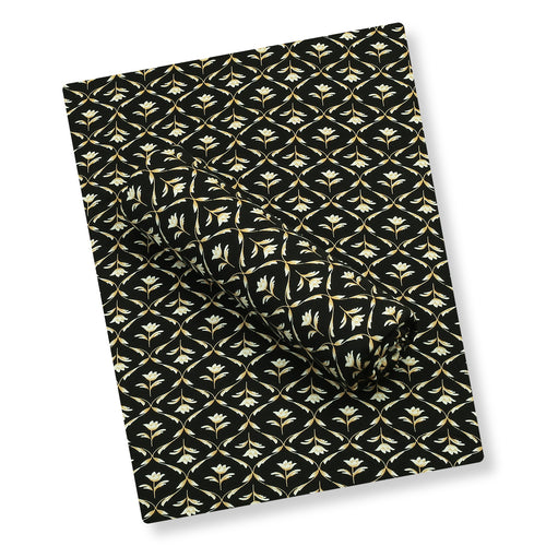 Black With Golden Leaf Marina 2PC