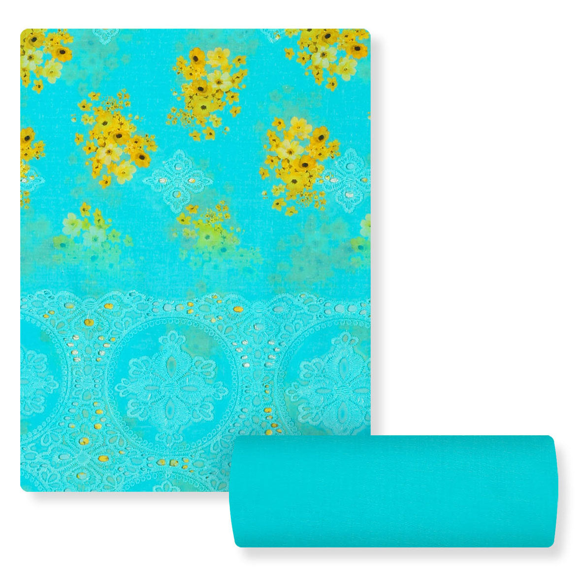 Aqua Blossom Lawn 3pc