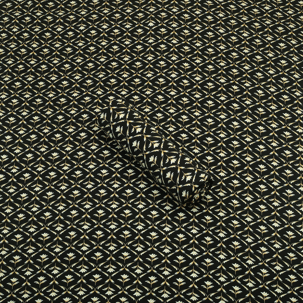 Black With Golden Leaf Marina 2PC