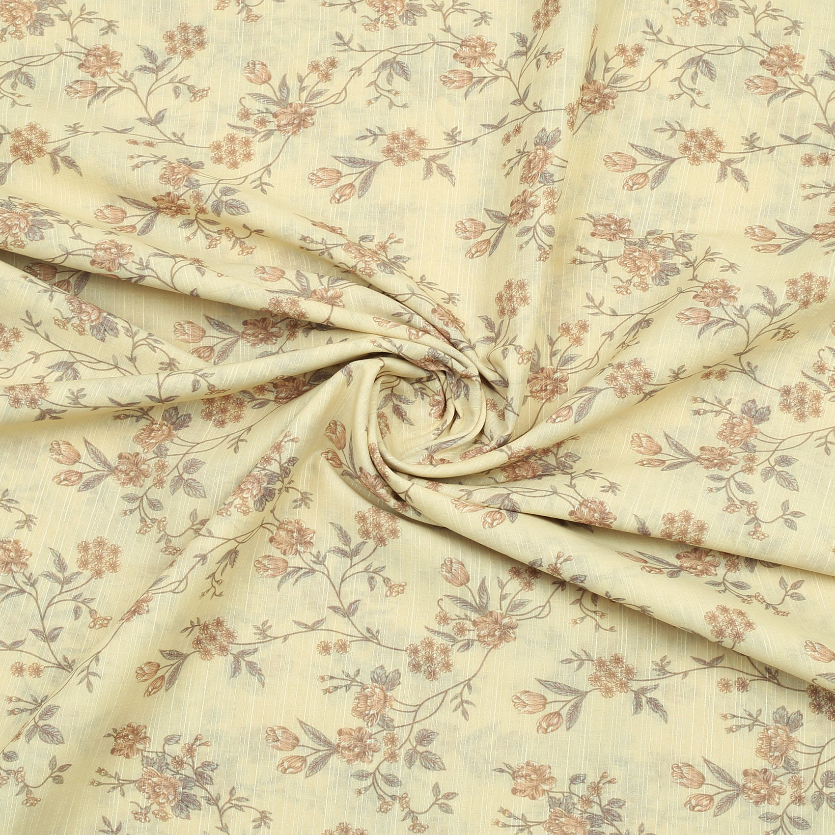 Golden Beige Floral Lawn 2pc