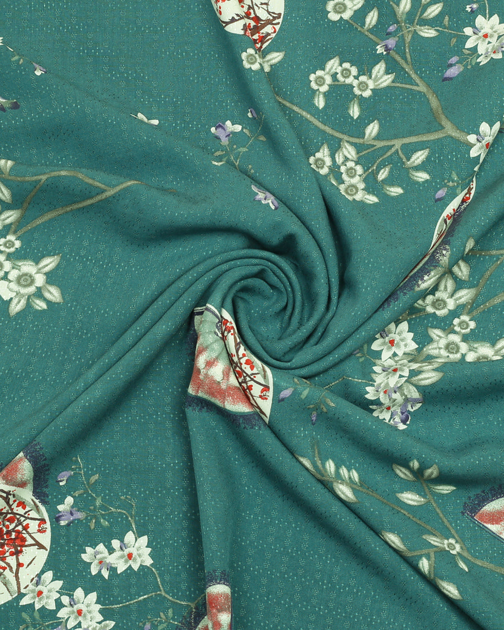 Teal Fan Linen 2 Piece
