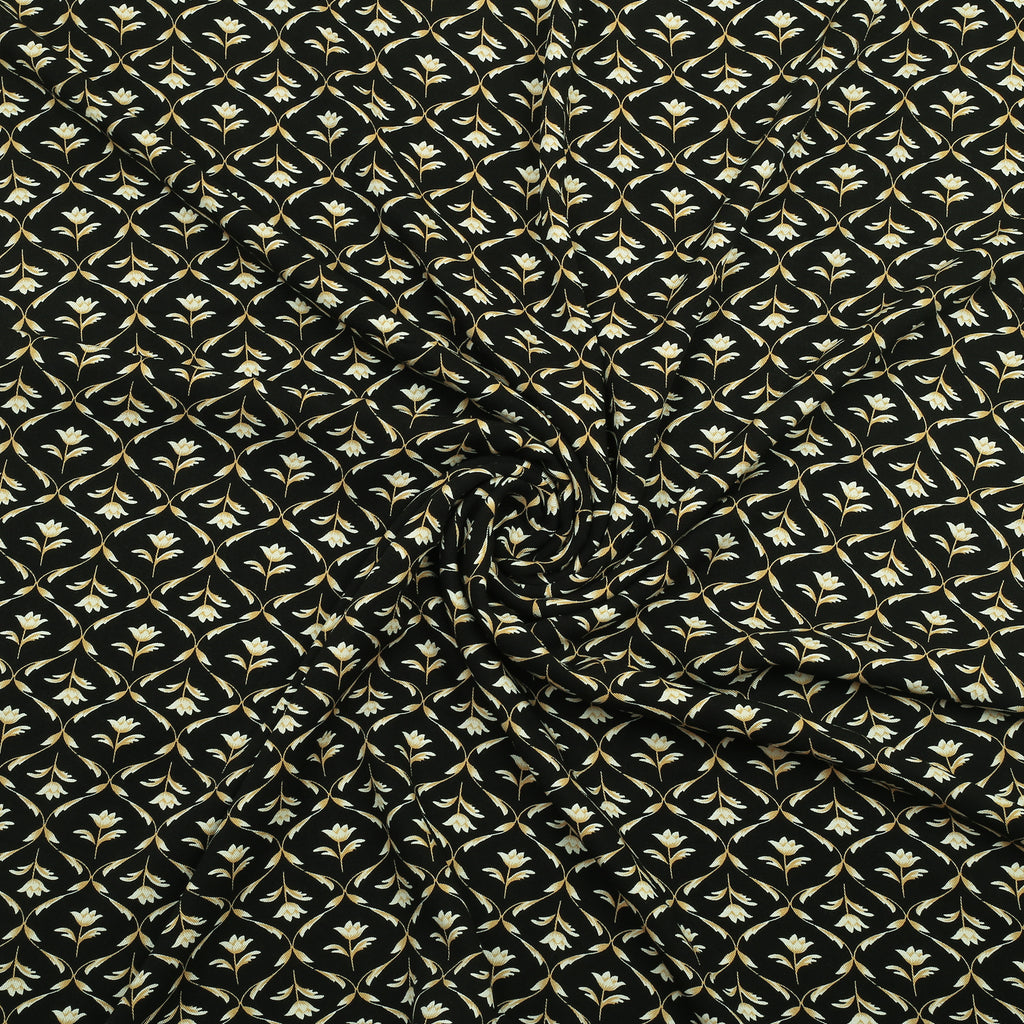 Black With Golden Leaf Marina 2PC