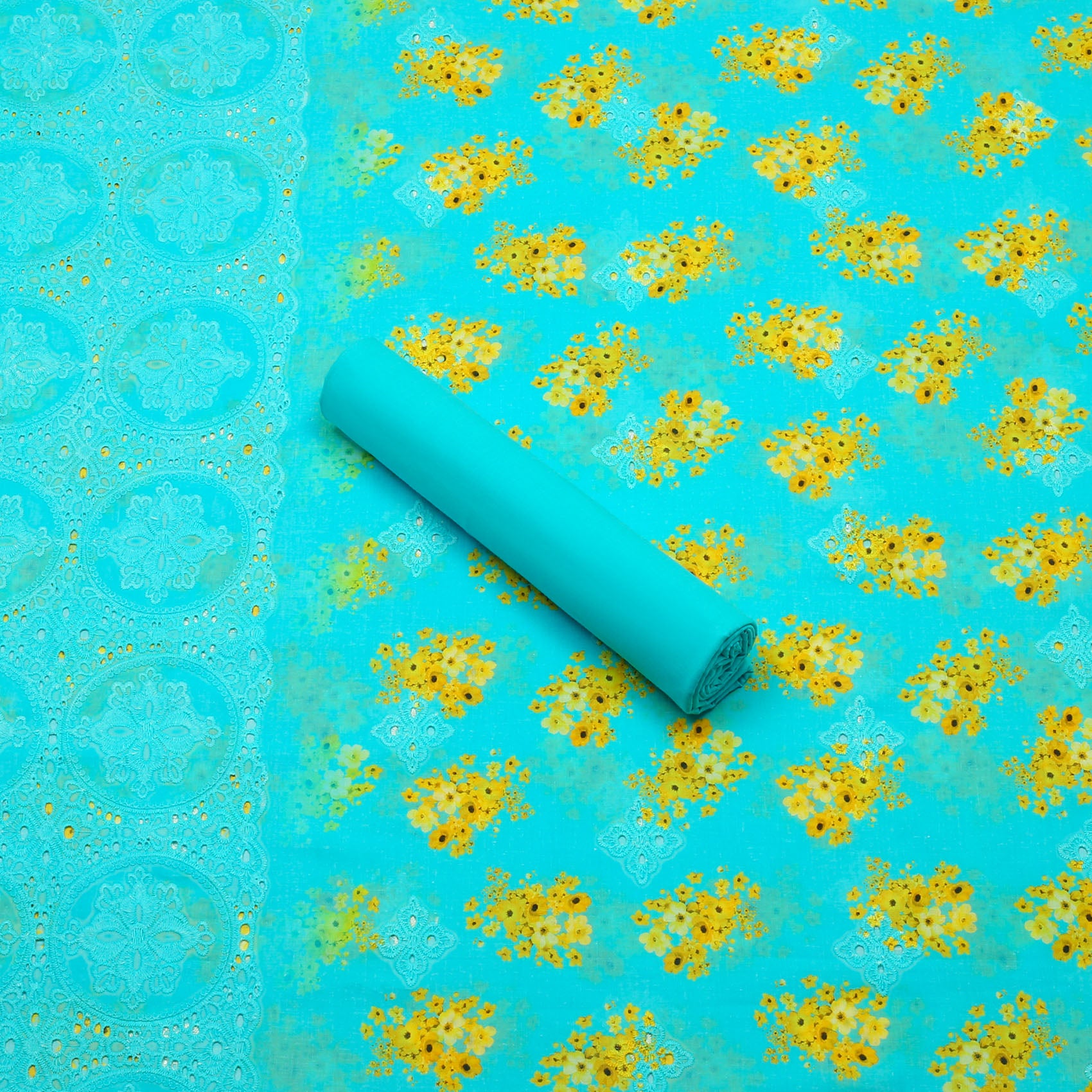 Aqua Blossom Lawn 3pc