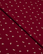 Burgundy Floral Linen 2 Piece