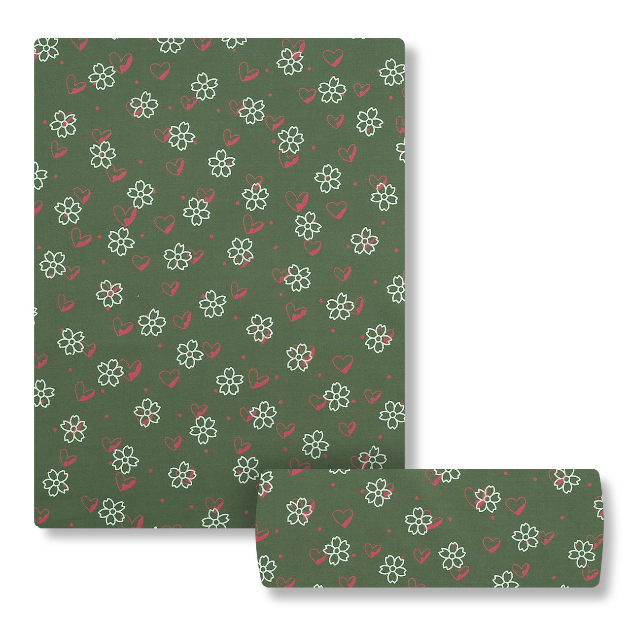 Olive Heart Bloom linen 2pc