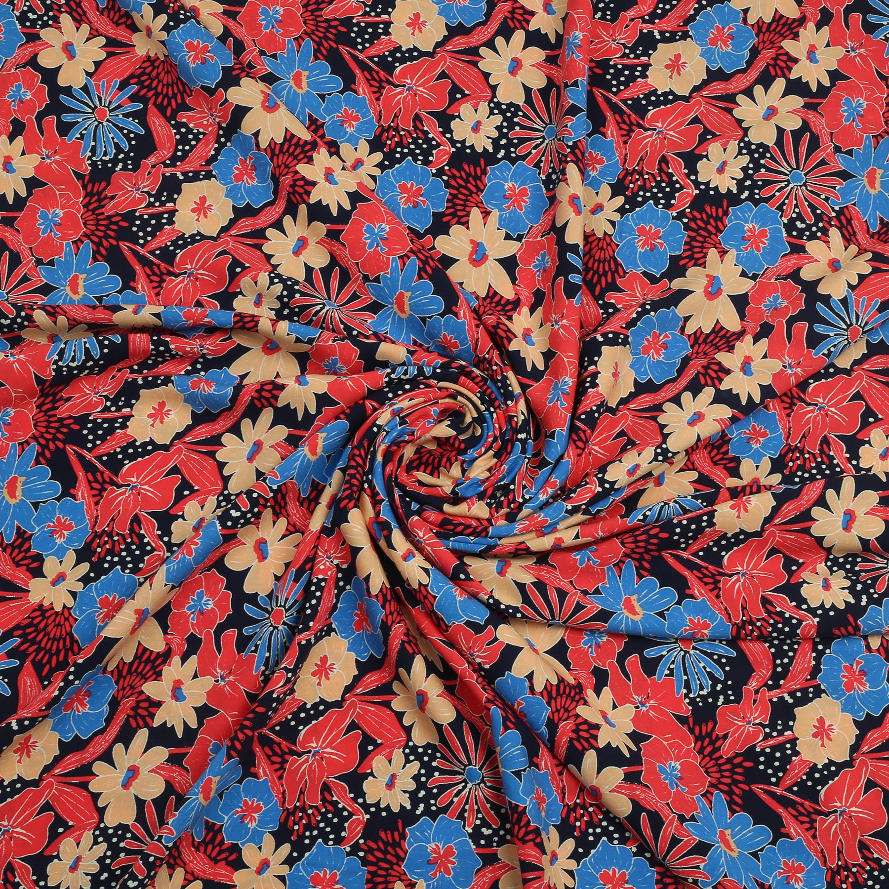 Sapphire Petals Linen Shirt