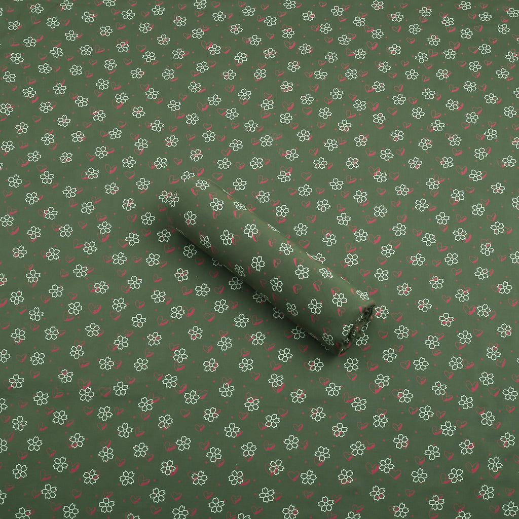 Olive Heart Bloom linen 2pc