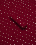 Burgundy Floral Linen 2 Piece