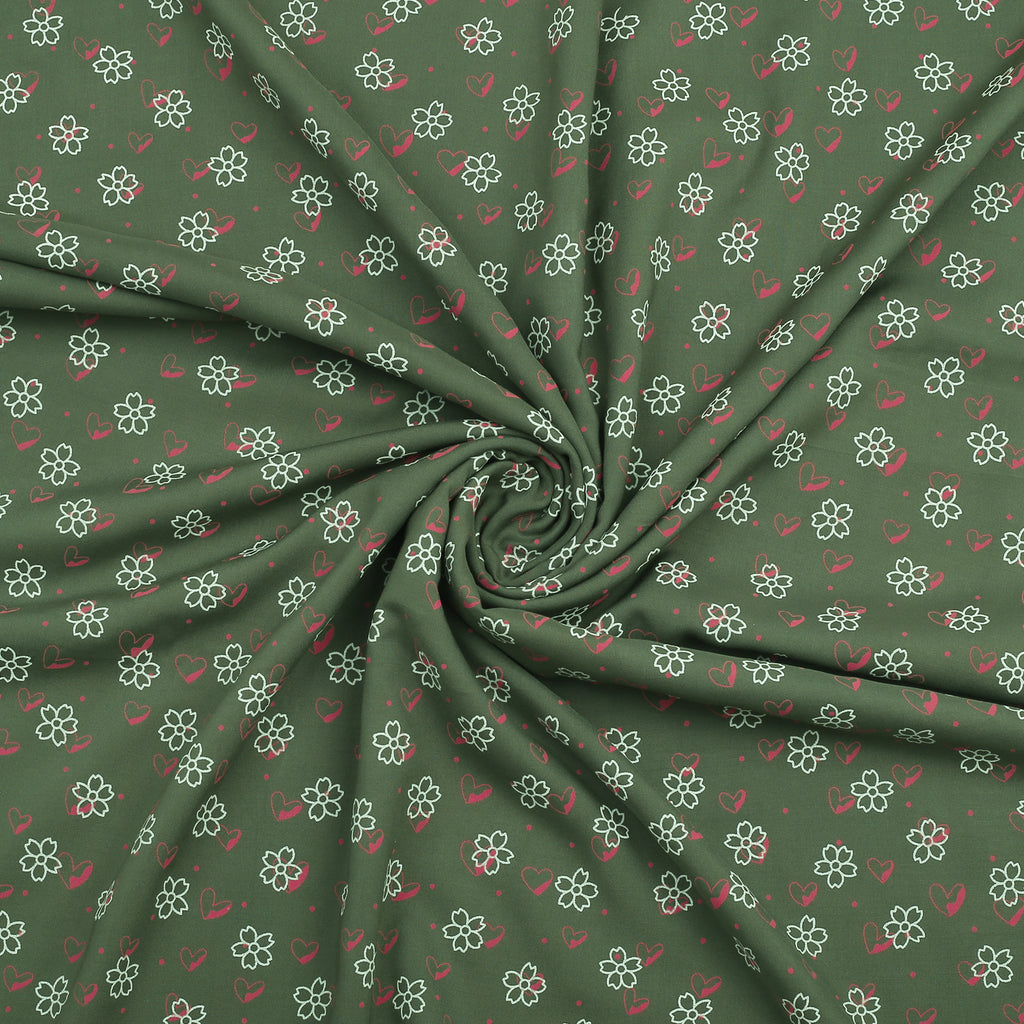 Olive Heart Bloom linen 2pc