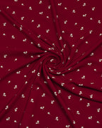 Burgundy Floral Linen 2 Piece