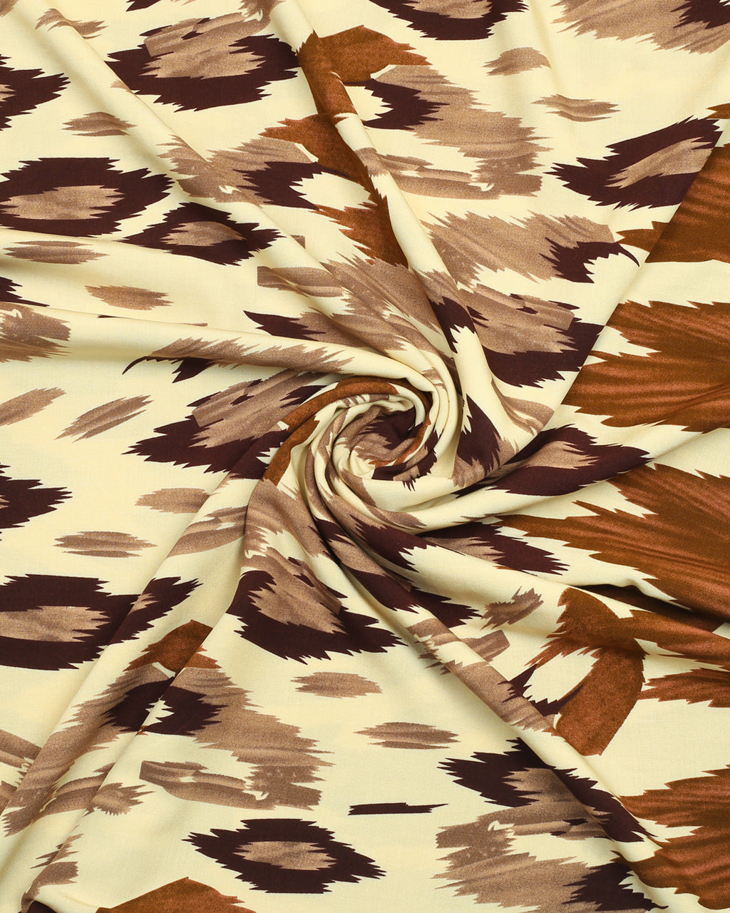 Rust Abstract Linen Shirt