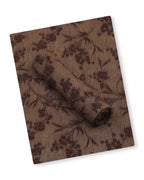 Coffee Floral Linen 2 Piece