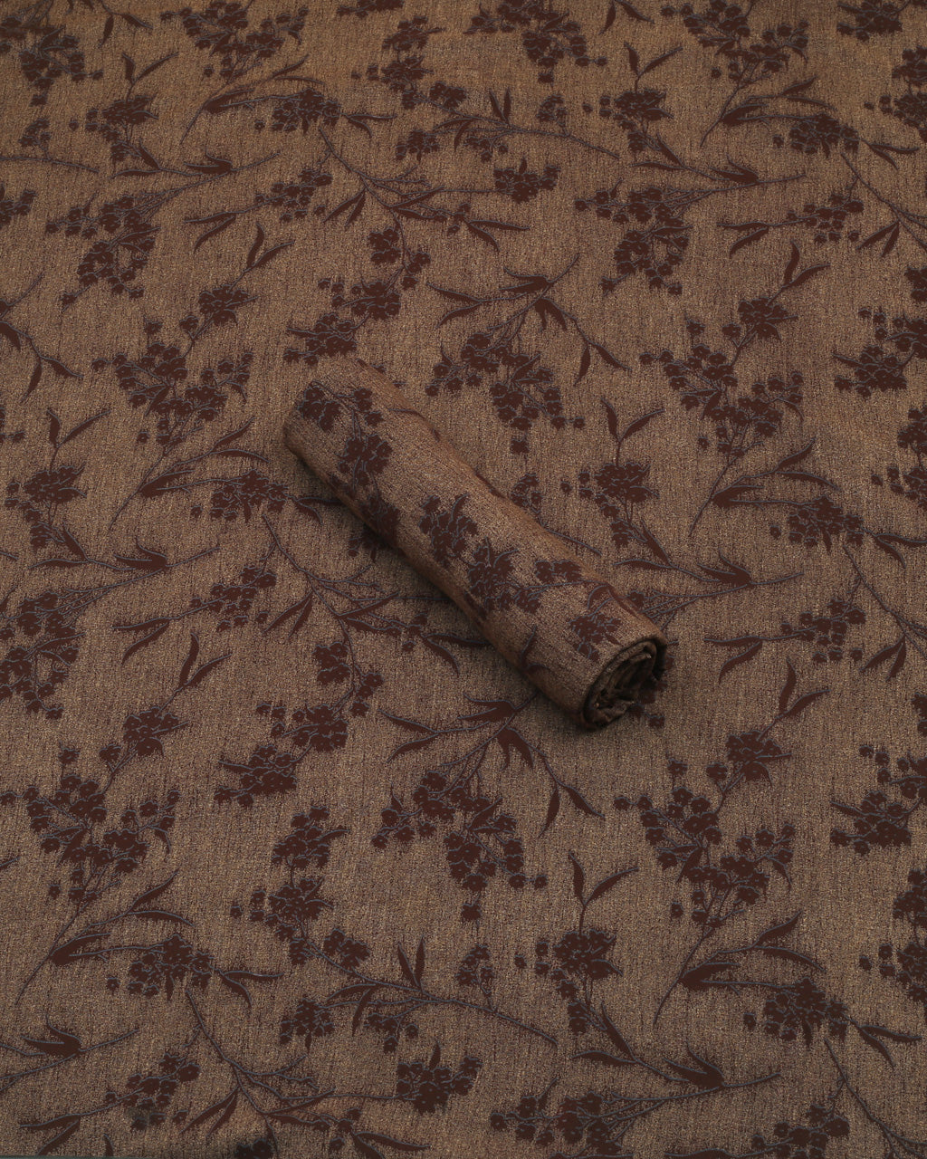 Coffee Floral Linen 2 Piece