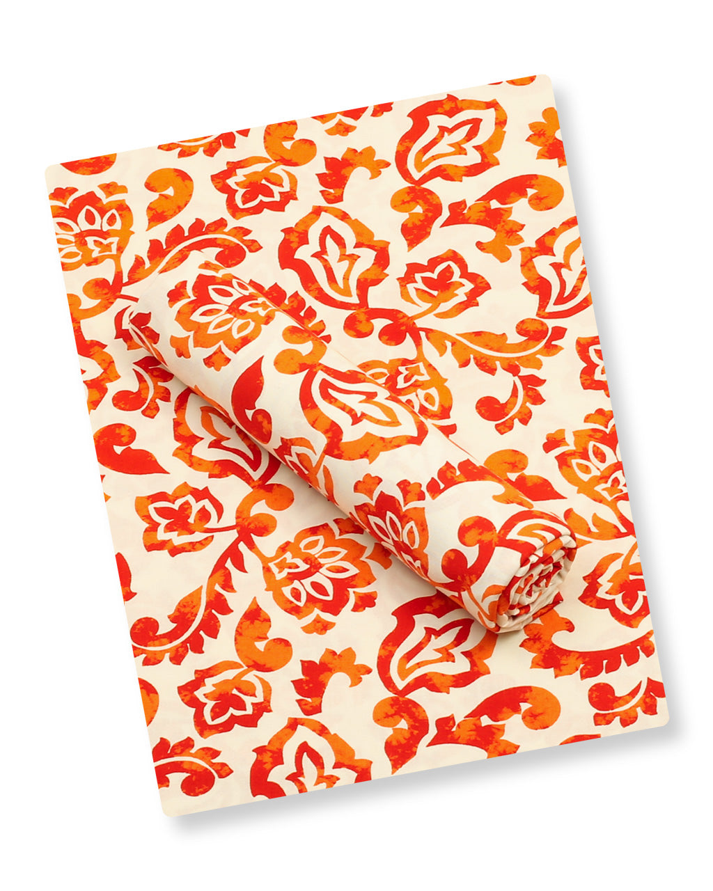 Tangerine Damask Linen 2 Piece