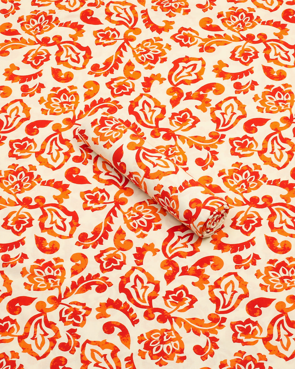 Tangerine Damask Linen 2 Piece