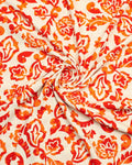 Tangerine Damask Linen Shirt