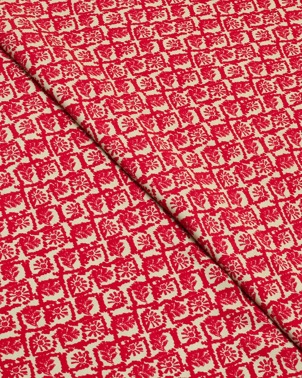 Crimson Trellis Linen 2 Piece