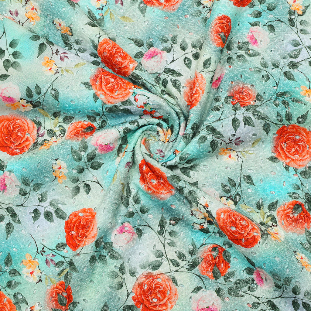 Vintage Bloom Print Chicken Shirt