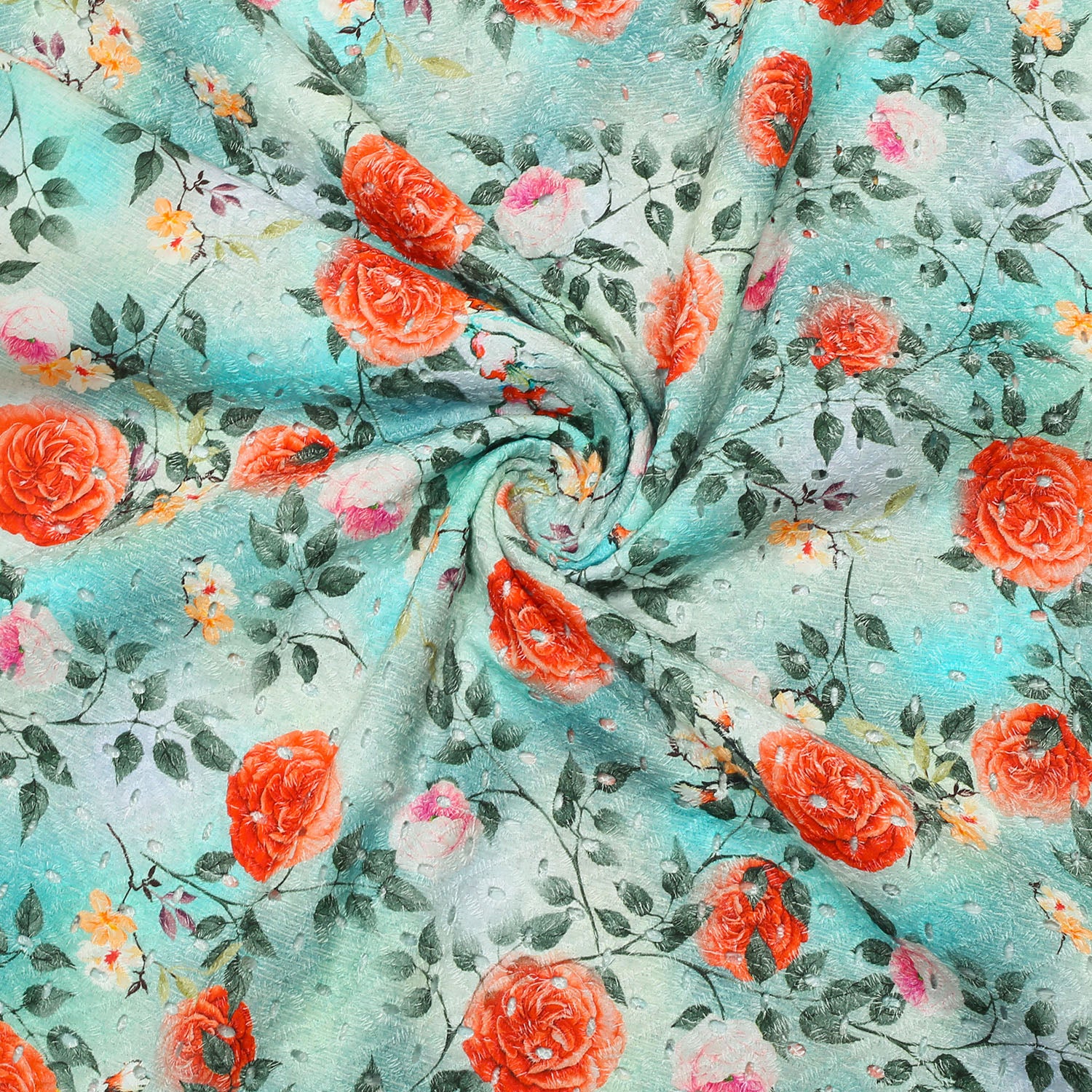 Vintage Bloom Print Chicken Shirt