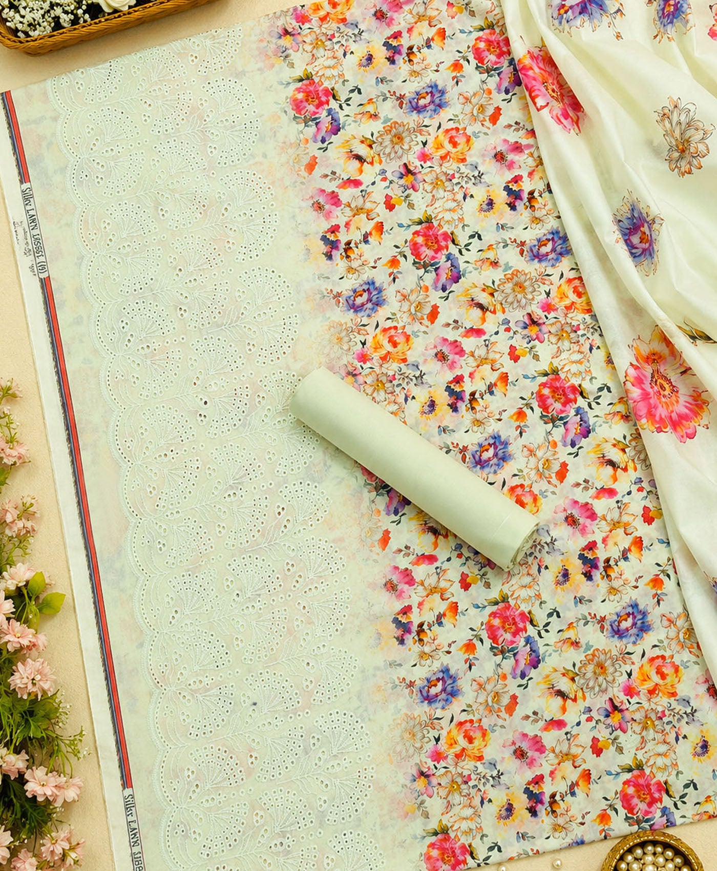 Mint Confetti Lawn 3pc