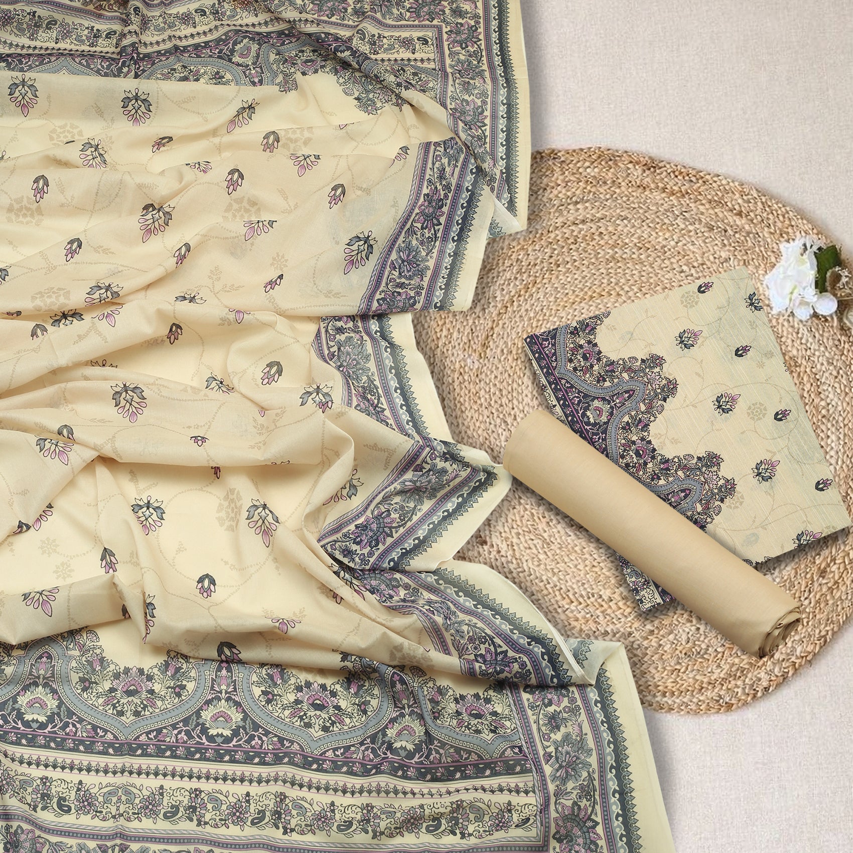 Ivory Sage Lawn 3pc