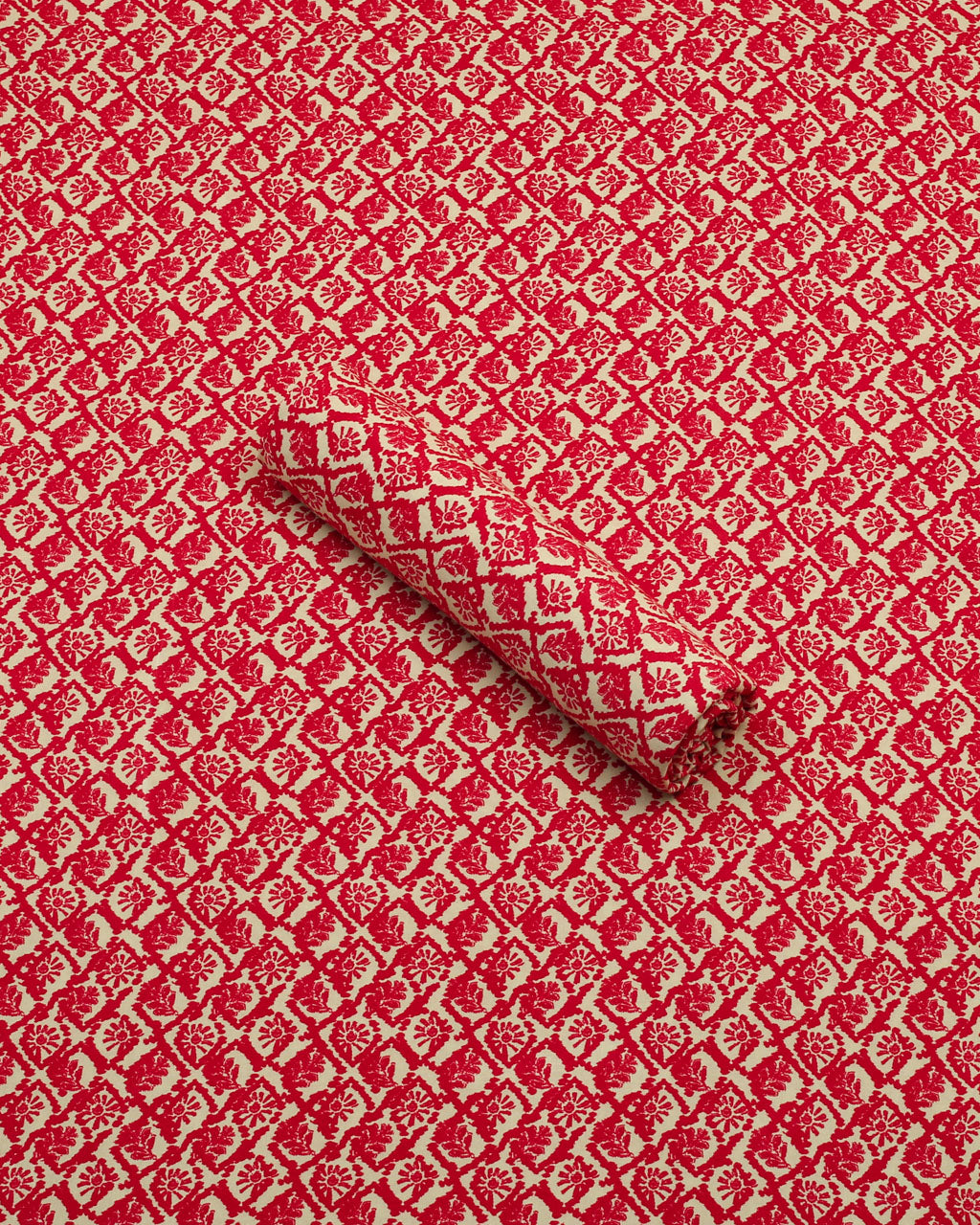 Crimson Trellis Linen 2 Piece