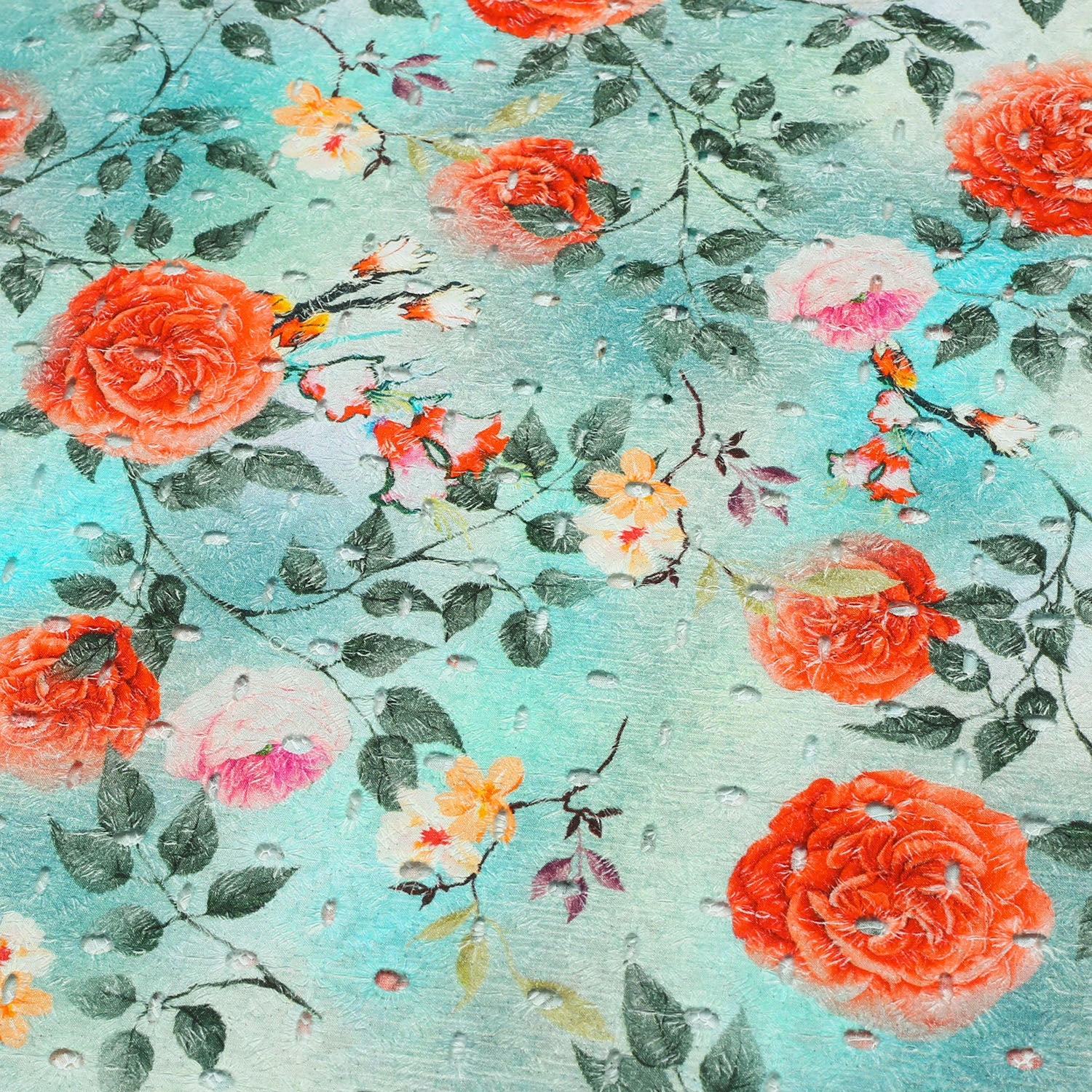 Vintage Bloom Print Chicken Shirt