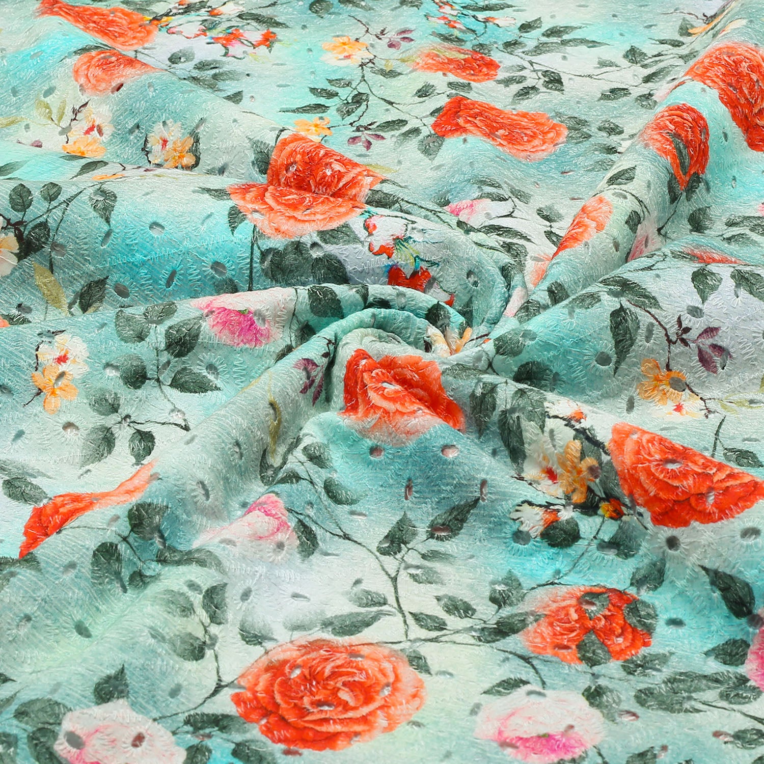 Vintage Bloom Print Chicken Shirt