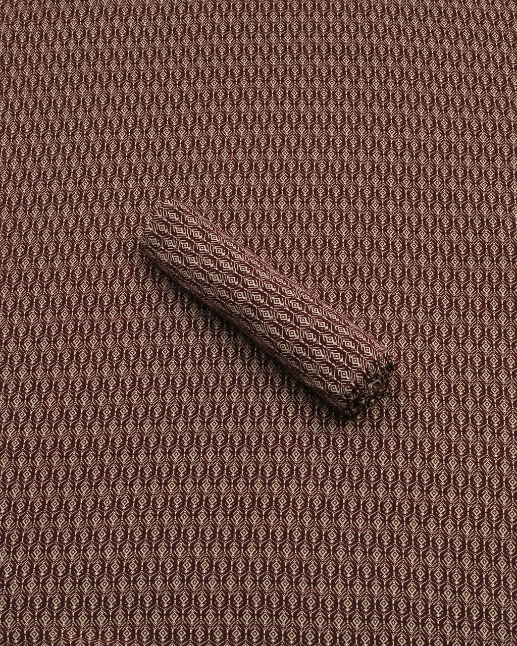 Maroon Geometric Linen 2 Piece