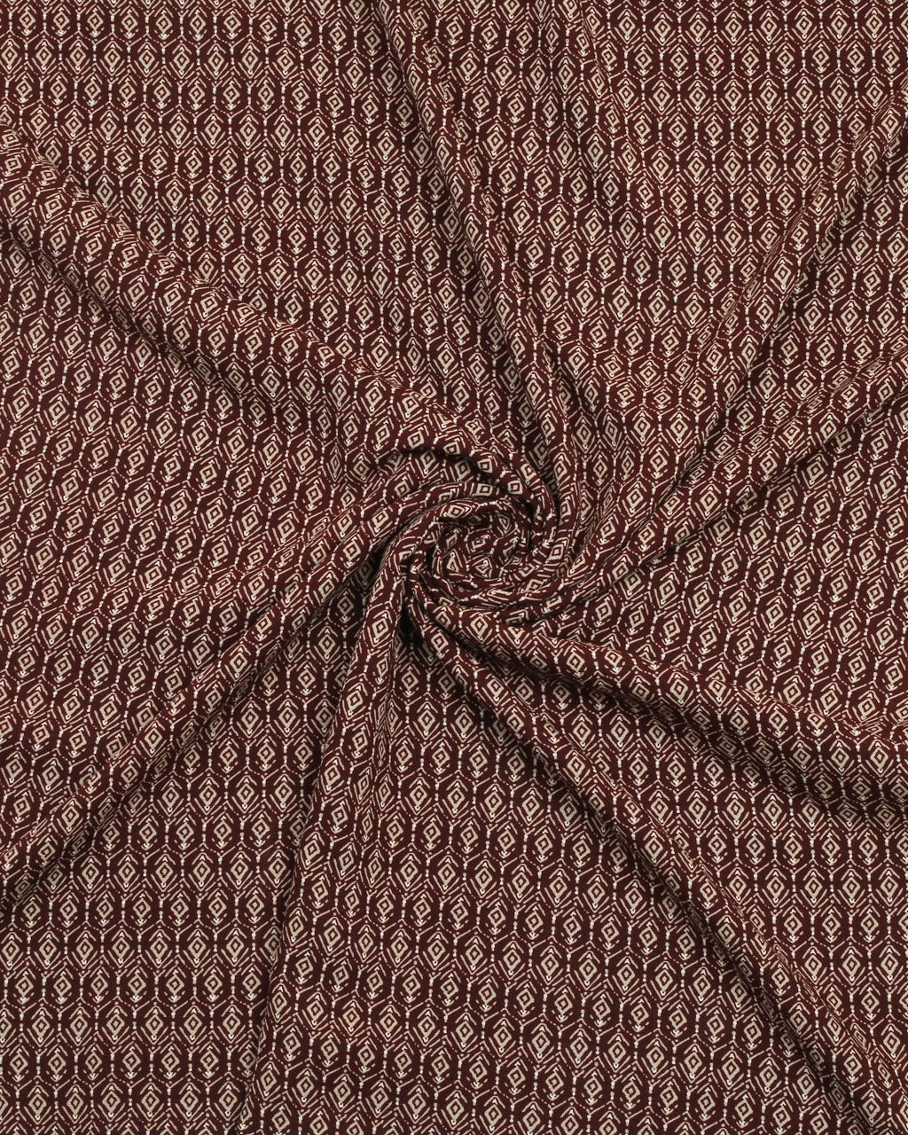 Maroon Geometric Linen 2 Piece