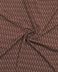 Maroon Geometric Linen Shirt