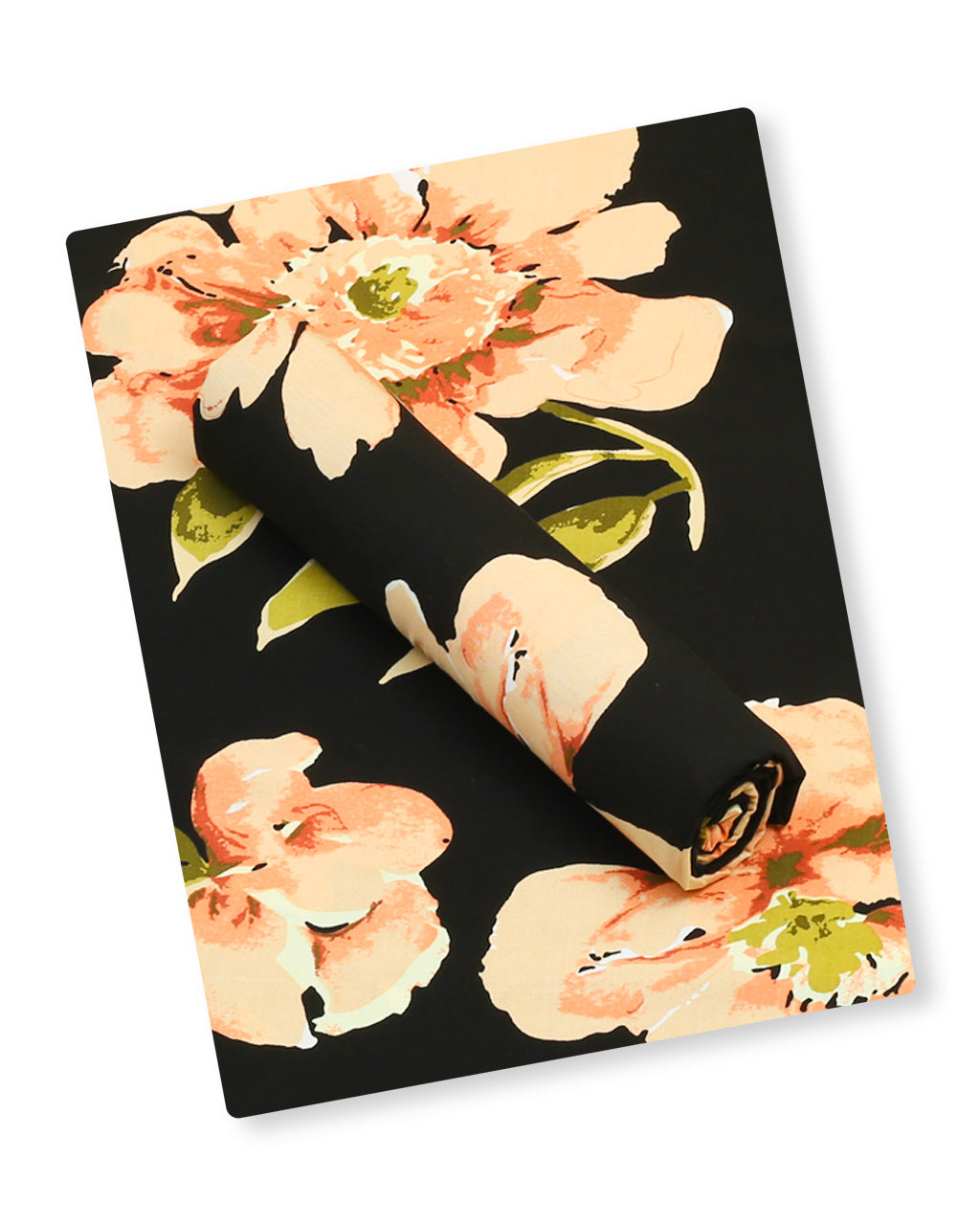 Black Camellia Linen 2 Piece