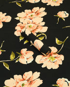 Black Camellia Linen 2 Piece