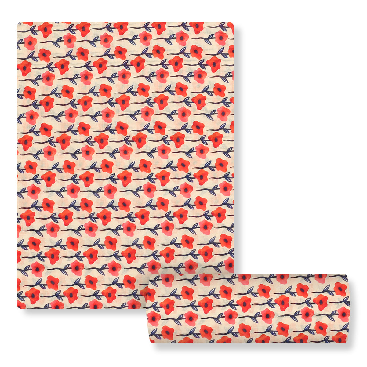 Coral Ditsy Lawn 2pc