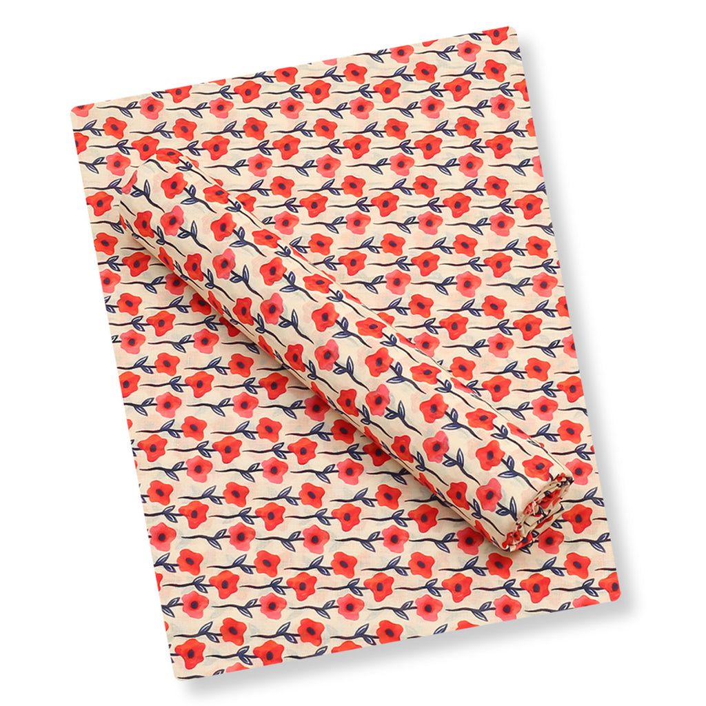 Coral Ditsy Lawn 2pc