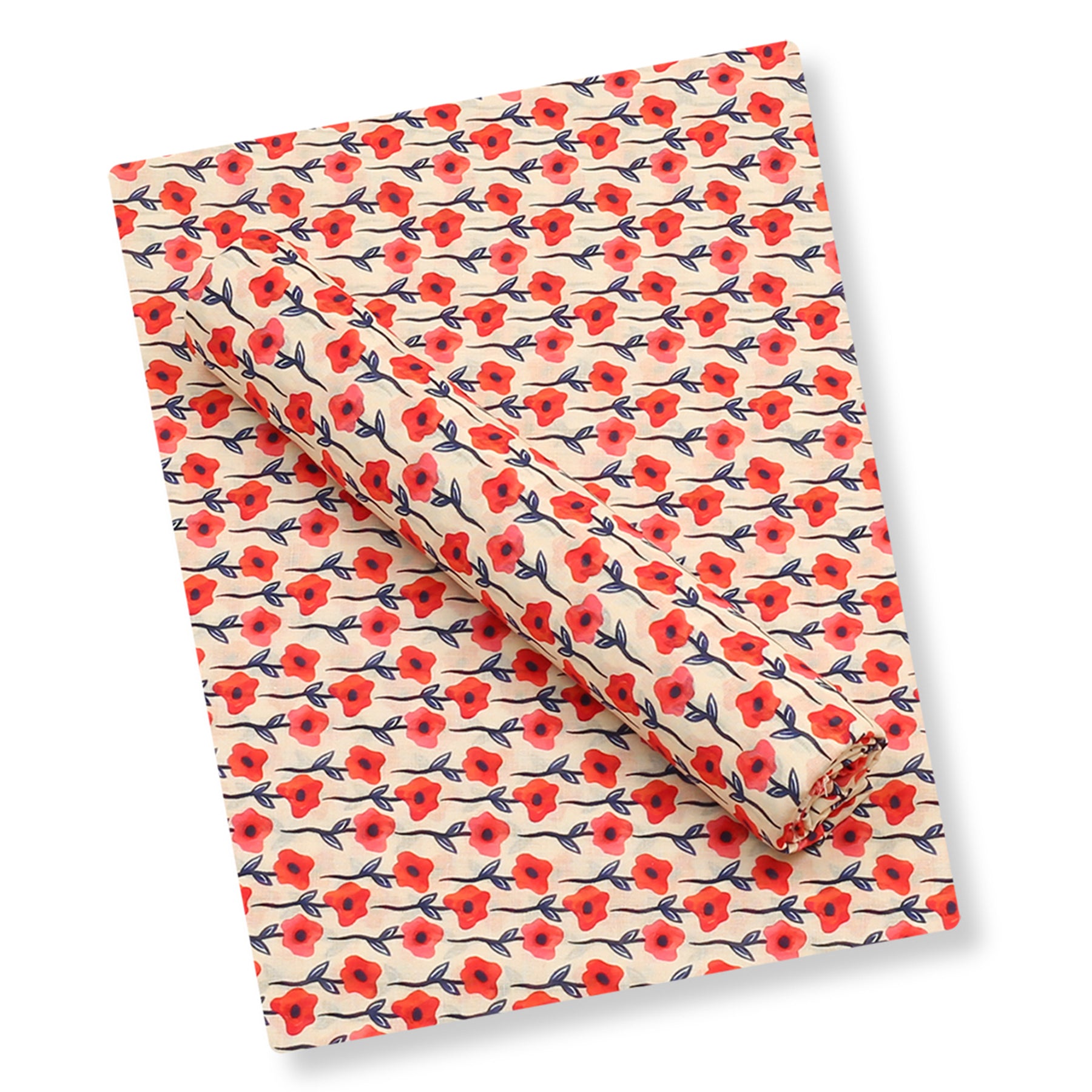 Coral Ditsy Lawn 2pc