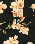 Black Camellia Linen Shirt