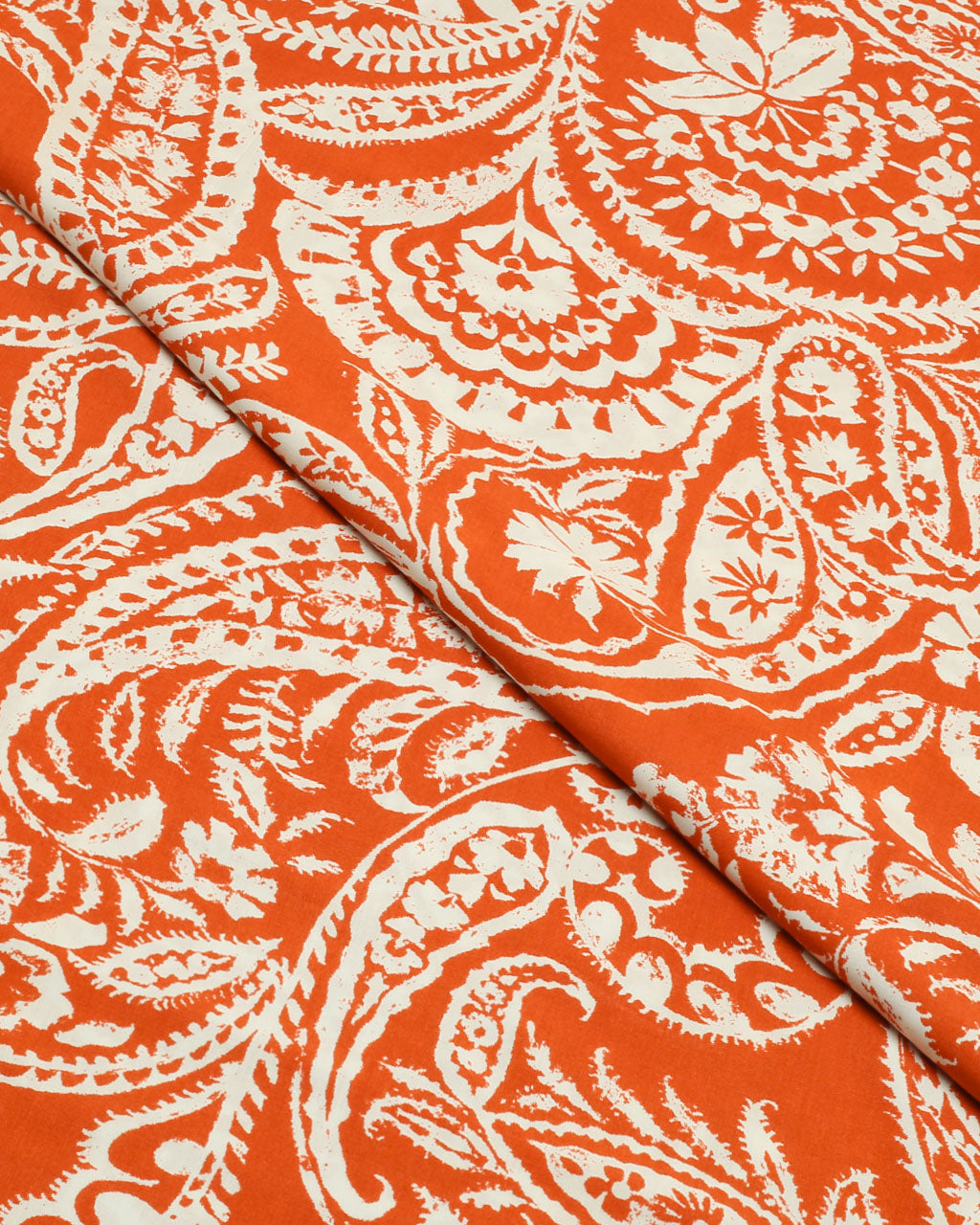Orange Paisley Linen 2 Piece