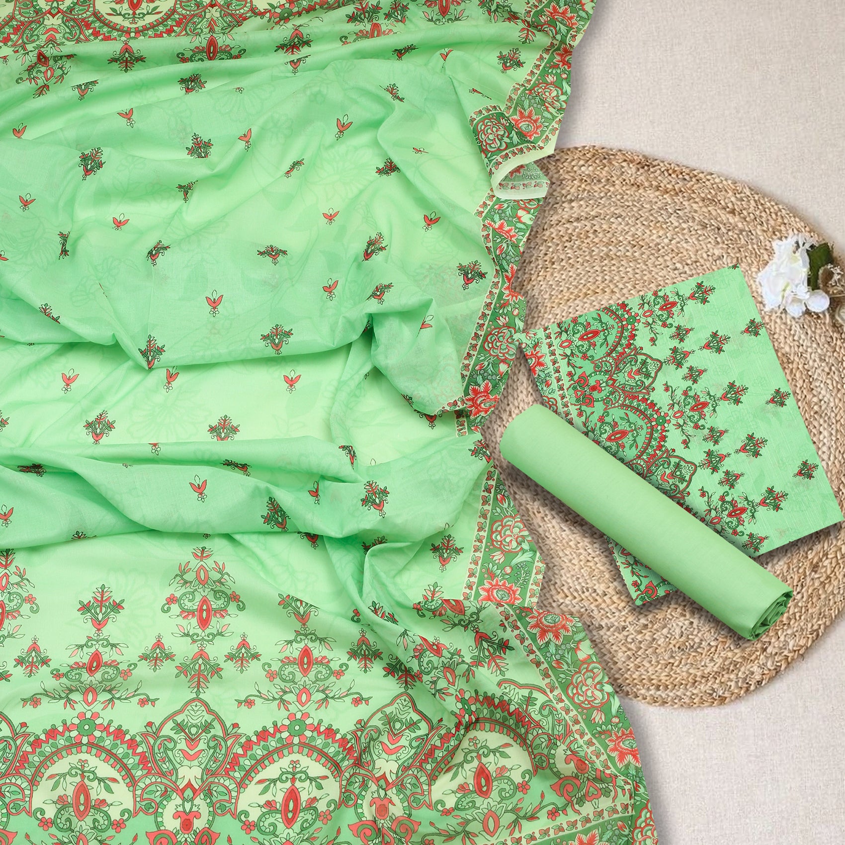 Mint Meher Lawn 3pc