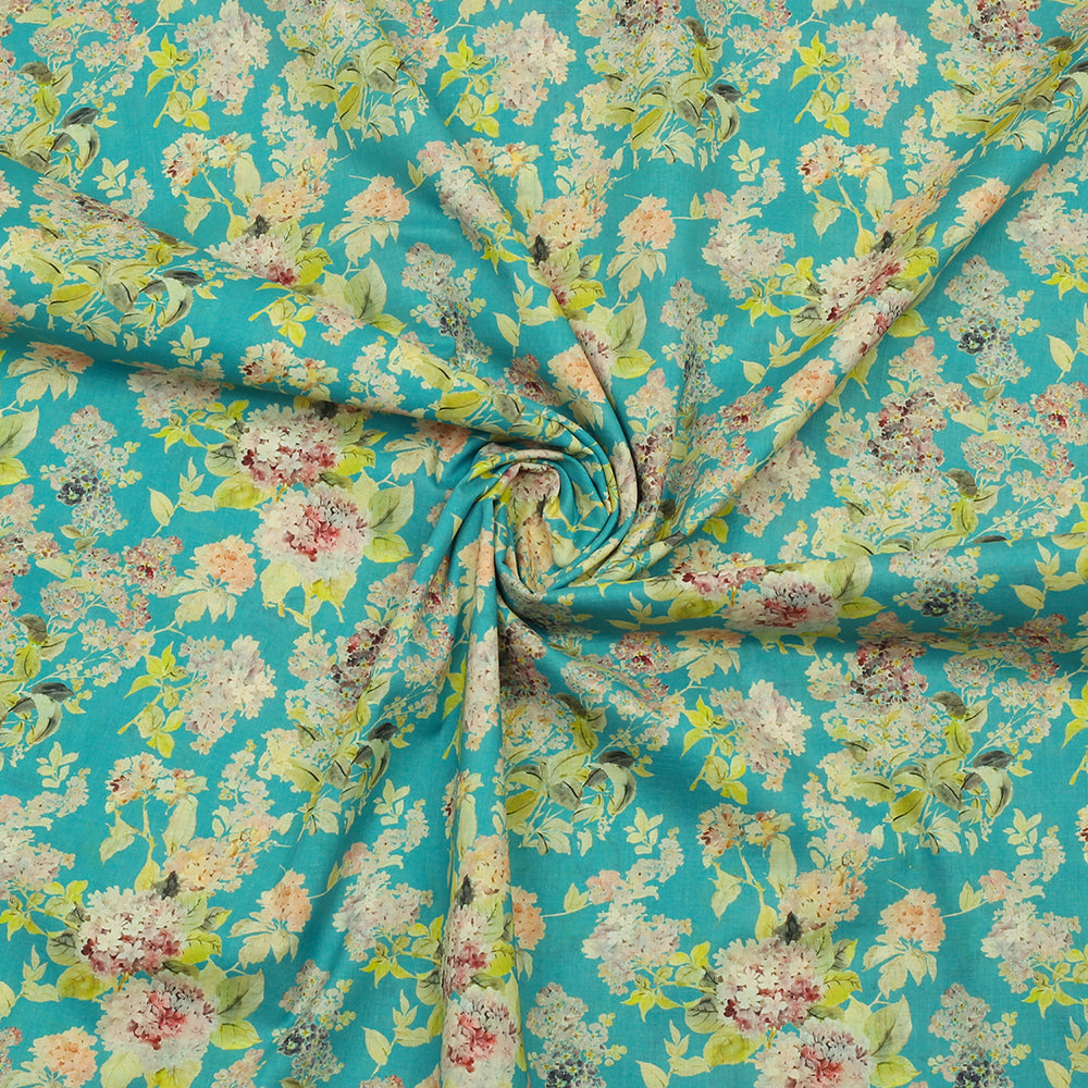 Aqua Blossom Lawn Shirt